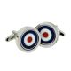 RAF Enamelled Roundel MOD target Design Cufflinks