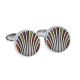 Round Red & Green Peacock Classic Cufflinks