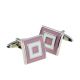 Pink & White Squares Classic Cufflinks