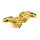 Gold Plated Circles Classic Cufflinks
