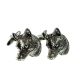 English Made Wolf Head Pewter Cufflinks