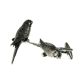 English Made Budgie Pewter Cufflinks