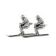 English Made Ski Theme Pewter Cufflinks