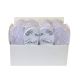 Box of 14 Plain White Dancing Flip Flops plus FREE SPECIAL WHITE & BLACK DESIGNER PAIR for the Bride