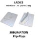 BLANK, Sublimation Flip Flops : Ladies WHITE Sole