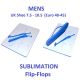 BLANK, Sublimation Flip Flops : Mens BRIGHT BLUE Sole