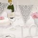 Vintage Romance - Paper Bunting - White & Silver