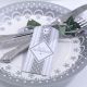 Chic Boutique Luggage Tags White & Silver