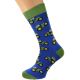 Green & Blue Tractor Design Woven Mens Socks UK 5-12