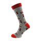 Novelty Postman Woven Design, Grey and Red, Unisex Adult Socks UK 5-12