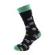 Novelty Photographer Woven Design, Navy Blue & Green, Unisex Adult Socks UK 5-12