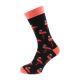 Novelty Pink Flamingo Woven Design, Navy Blue & Pink, Unisex Adult Socks UK 5-12
