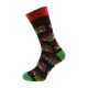 Novelty Christmas Presents Woven Design, Navy Blue, Green & Red Unisex Adult Socks UK 5-12