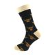 Novelty Highland Cow Woven Design, Navy Blue & Beige, Unisex Adult Socks UK 5-12