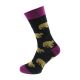 Novelty Bear Woven Design, Navy Blue & Purple, Unisex Adult Socks UK 5-12