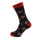 Novelty Table Tennis Woven Design, Navy Blue & Red, Unisex Adult Socks UK 5-12