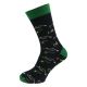 Novelty Fishing Woven Design, Navy Blue & Green, Unisex Adult Socks UK 5-12