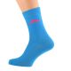 Turquoise Socks With Pink Moustache