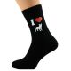 I Love French Bulldogs Mens Dog Black Socks
