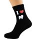I Love Chow Chows Mens Dog Black Socks