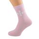 Love You Tile Design Ladies Pink Socks