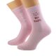 Miss Naughty Miss Nice Design Ladies Pink Socks