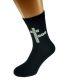 Dad Father Hero Word Game Tile Design Mens Black Socks