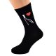 I Love Fishing Image Design Mens Black Socks