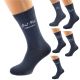 Ash Grey Wedding Socks with Script Text