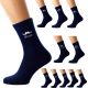 Navy Blue Wedding Socks with Moustache Design