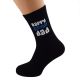 Happy Birthday Two Colour Text Dad Fathers Socks