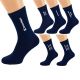 Navy Blue Wedding Socks Vertical Side Text