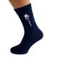 Top Hat and Moustache Design Navy Blue Wedding Socks