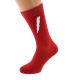 Lightning Strike Design Red Valentine Socks