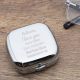 Personalised Love You More Today Than Yesterday Design Chrome Case Travel alarm clock Quartz Mechanism