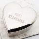 Beautifully Engraved Personalised With Name Keepsakes Design Silver Heart Shaped Trinket Box