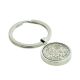 Silver Keyring with Polished Silver Lucky Sixpence (engravable)