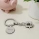 Cute Pig Keyring With Optional Personalised Trolley Tag