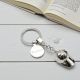 Baseball Cap Keyring With Personalised Trolley Tag