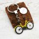 Personalised Tag Yellow Bicycle Bike Keyring