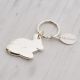 Personalised Engraved Chrome Metal Plane Keyring