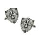 English Made Pewter Crusader Shield Cufflinks