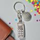 Personalised English Made Pewter Mobile Phone with Gems Keyring