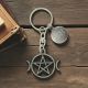 Personalised English Made Pewter Pentagram and Moons Keyring
