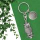 Personalised English Made Pewter Owl Keyring