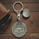 Personalised English Made Pewter Bird Goddess Keyring 