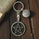 Personalised English Made Pewter Pentagram Keyring