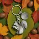 Personalised English Made Pewter Squirrel Keyring