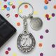 Personalised English Made Pewter Good Luck 21 Keyring