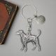 English Made Pewter Dalmatian Dog Keyring (Engravable)